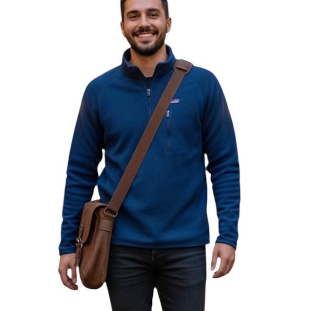 Patagonia Men's Better sweater long sleeve 1/4 zipper pull over size M